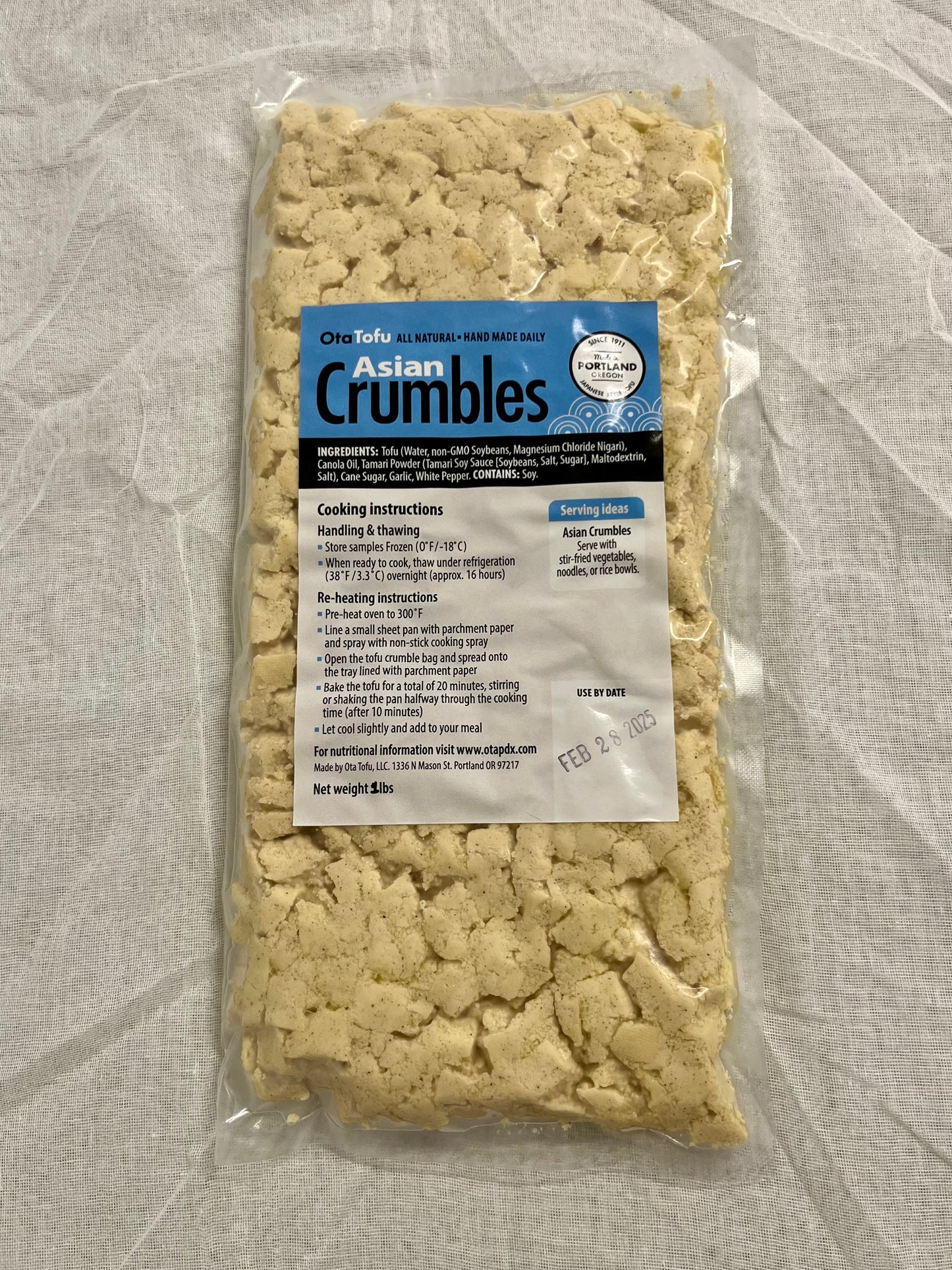 Asian Ota Tofu Crumble